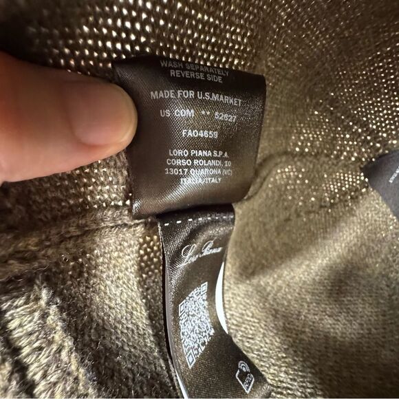Loro Piana Pastore Cashmere Blend Bucket Hat Made in Italy Tundra Melange Medium main image 10
